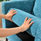 Teal Accent Chair, Boucle Chair,Barre Chair,Fabric Armchair Club Chair,Upholstered Arm Chair with W1028P212846