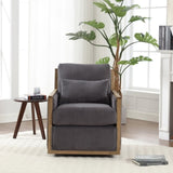 COOLMORE Corduroy Swivel Chair, Comfy Accent Sofa Chair for Living Room, 360 Degree Swivel W395P209395