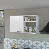 Oklahoma 2 Wall Cabinet, 2 Door Stackable Wall Mounted Storage Cabinet with 2 Side Shelf B128P148767