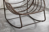 Outdoor Rattan Rocking Chair,Padded Cushion Rocker Recliner Chair Outdoor for Front Porch, Living 93056723