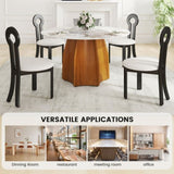 Vintage Rubber Solid Wood Dining Chair, Sheep Plush Dining Chair, Armless Dining Chair, Suitable For W1535P281504