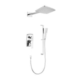 Shower System with Shower Head, Hand Shower, Slide Bar,, Shower Arm, Hose, Valve Trim, and Lever W2287P167927