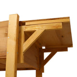 8 Pockets Horticulture Raised Garden Bed Elevated Wood Planter Box Stand with Foldable Side Table W465P189516