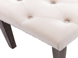 Heng Ming Upholstered Tufted Ottoman , Velvet Dining Bedroom Footrest Stool Accent W212P300162