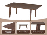 60" Rustic Farmhouse Table - Solid Wood Frame, Minimalist Modern Table for Kitchen, N752P327191D