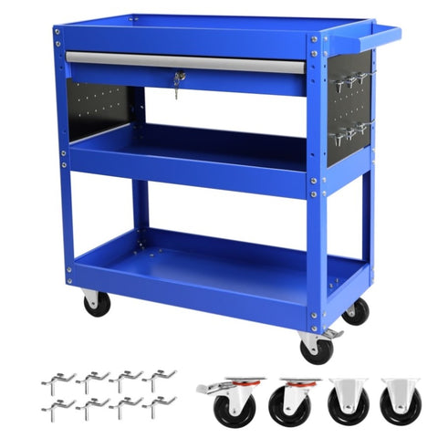 ZUN Rolling Tool Cart, Premium 1-Drawer Utility Cart, Heavy Duty Industrial Storage Organizer Mechanic W1239132624