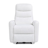 ZUN Bloomy 35.5" High-Back Power Recliner Motion Chair, Chiffon White Boucle B2719P238500