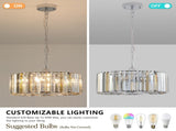 Modern Crystal Chandelier for Living-Room Round Cristal Lamp Luxury Home Decor Light Fixture W1340P189405