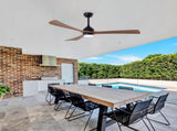 62" 3PCS Solid Wood Blades Ceiling Fan with Lights Remote Control,Quiet DC Motor 3 Blade Ceiling W3596P460843