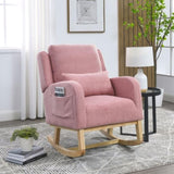 Welike 27.5 "W Modern Accent High Back Living Room Casual Armchair Rocker with One Lumbar W834105961