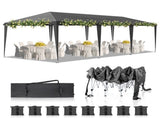 10x30ft Outdoor Pop Up Canopy, Portable Instant Canopy Tent for Outdoor Events Party Wedding 46161399