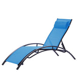 ZUN 2PCS Set Chaise Lounges Outdoor Lounge Chair Lounger Recliner Chair For Patio Lawn Beach Pool Side W41928444