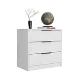 Dresser 27"H, 3 Drawers Dresser, Superior Top, White B097132978