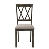 Beige and Weathered Grey Cross Back Side Chairs B062P182726