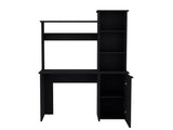 Muncy Computer Desk with Ample Work Surface, Hutch Storage and Single Door Cabinet with 3-Tier B097133101