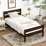 Twin Bed with Headboard and Footboard,Espresso W504P262994
