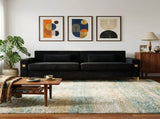 FX-P18-BKLuxury Velvet Sofa with Gold Accents - Modern 3-Seat Couch with Plush Cushions, W57649846