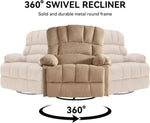 ZUN 360&deg; Rocking Swivel Rocker Recliner Chair, Oversized Recliner Chairs,Overstuffed Manual Nusery T2694P181965