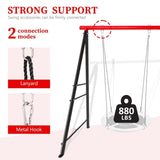 ZUN Swing Sets Backyard, Swingset Outdoor Kids, Toddler Porch Swing, Metal A-Frame Swing Stand 20732683