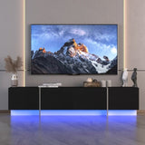 ZUN TV Console with Storage Cabinets, Remote Control, APP Control LED TV Stand, Full RGB Color W1701P194964