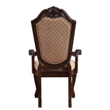 Beige and Espresso Arm Chairs with Arched Backrest B062P189083