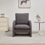 Modern Sherpa Upholstered Accent Chair, Comfortable Living Room Armchair, Lounge chair for Bedroom, W1765P169734