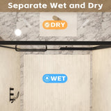 56-60 " x 72" Tempered Glass with Explosion Proof Film, Aluminum Frame Double Sliding Shower Door, W1675P288488