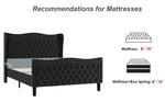 ZUN LIFT UP VELVET BLACK FULL SIZE BED W2239P242447