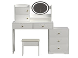 Fashion Vanity Desk with Mirror Lights for Makeup Cushioned Chair, Vanity Mirror with Lights 28245487