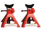 1 Pair of 3 Ton Jack Stands Red 18093196