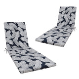2 Pcs Set Indoor/Outdoor Chaise Lounge Chair Outdoor Furniture with Ties, Patio Seat 48727797
