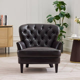 Mirod Vintage-Inspired Upholstered Lounge Chair with Nailhead Trim ,Solid Wood Legs for Stability N760P253374B