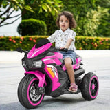 12V Electric Motorcycle for Kids, Three Wheels Battery Powered Ride On Motorbike, Ride on Toy with W3380P310000