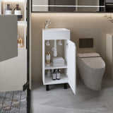 FM FURNITURE Quartzsite Bathroom Vanity with Integrated Sink and Faucet, White B128P293881