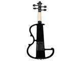 Full Size 4/4 Bunnel Edge Electric Silent Violin with Case Bow Rosin Headphone Connecting Line Black 54112168