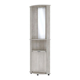 Concrete Gray 3-Tier Shelf Bar Cabinet B062P175171