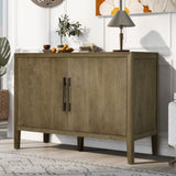 U-Style Storage Cabinet Sideboard Wooden Cabinet with 2 Metal handles and 2 Doors for Hallway, N711P241278D
