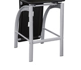 Set of 2pc Modern Style Counter Height Chairs Metal Base and Leather Upholstered Back B01143601