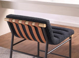 Lahni 17.75" Black Boucle Fabric Counter Height Chair B061P160684