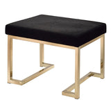 Black and Champagne Ottoman with C Metal Base B062P189146