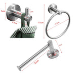 ZUN High Quality Rustproof 304 Stainless Steel Brushed Silver Polishing Bathroom Accessories Set Robe 36588687