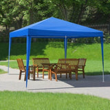 10'x10' Gazebo Waterproof Outdoor Canopy Patio Tent Party Tent for Wedding BBQ Cater, Blue 44411827