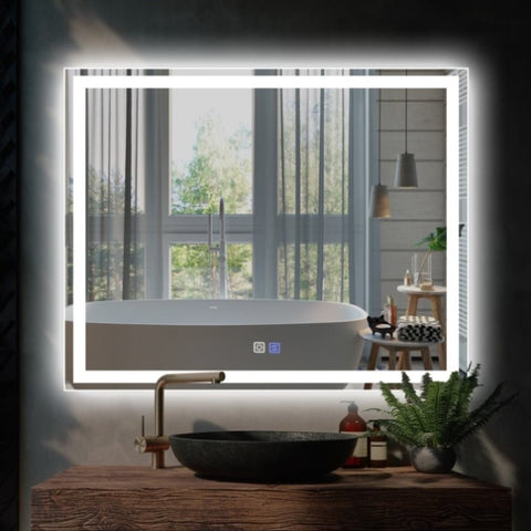 ZUN LED Bathroom Vanity Mirror with Light,40*32 inch, Anti Fog, Dimmable,Color Temper 5000K,Backlit + W1135P154179