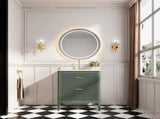 Fully Assembled 30'' Green Freestanding Single Sink Bathroom Vanity with Solid Wood Construction and W1826P308974