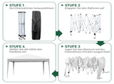 3 x 3m Practical Waterproof Right-Angle Folding Tent White 26721107