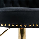 COOLMORE Swivel Bar Stools Set of 2 Adjustable Counter Height Chairs with Footrest for Kitchen, W1539103098