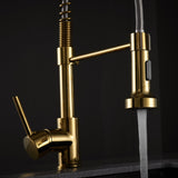 Commercial Kitchen Faucet with Pull Down Sprayer, Single Handle Single Lever Kitchen Sink Faucet W1932P156146