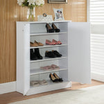 ZUN Shoe/Storage Cabinet with Two Doors Five Shelves - White B107133630