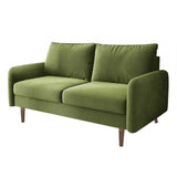 56.3" Velvet Round Arm Apartment Loveseat 82087785