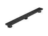 30 Inch Linear Shower Drain with Removable Brick Patterned Grate Cover, 304 Stainless Steel Shower W2287P396408